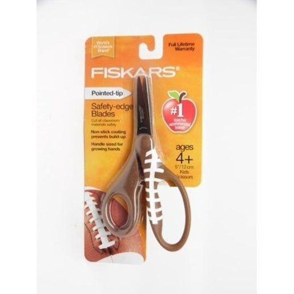 Fiskars Pointed-Tip Kids Scissors  Safety-Edge Blades  Ages 4+